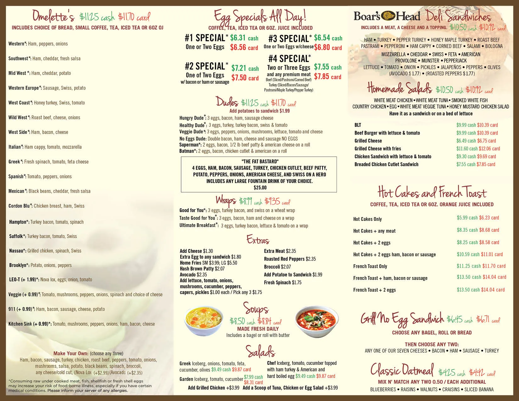 Takeout menu page 2